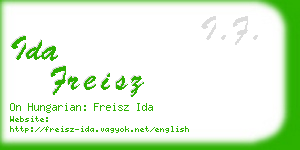 ida freisz business card